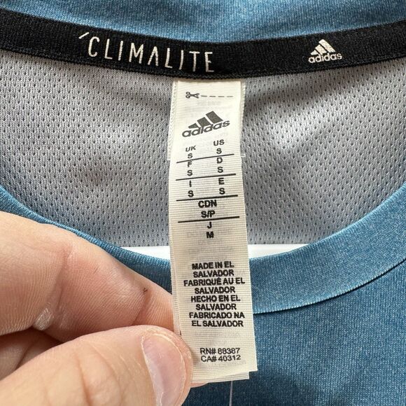 Adidas Shirt Mens Small Blue Climalite Tech Tee New With Tags Short Sleeve Adult - Picture 6 of 12